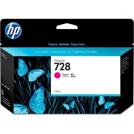 Cartucho de Tinta HP 728 Magenta 130 ml para DesignJet T730/T830