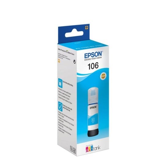 Botella de Tinta Original Epson 106 Cian para EcoTank