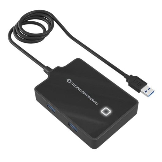 Conceptronic HUBBIES11B HUB 4 Puertos USB 3.0 Negro