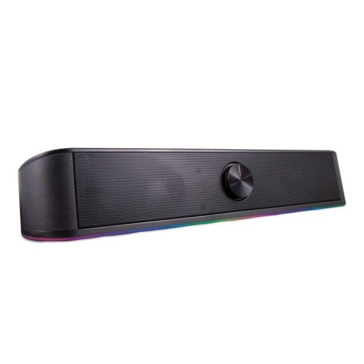 Barra de Som CoolBox DeepGaming 2.0 6W Bluetooth LED Compacta Preta