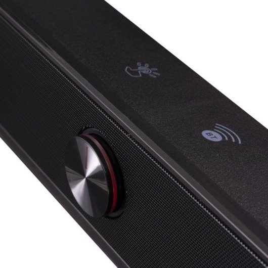 Barra de Som CoolBox DeepGaming 2.0 6W Bluetooth LED Compacta Preta