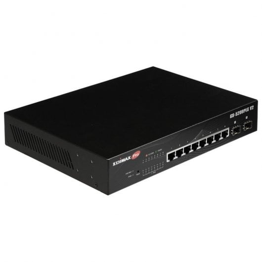 Switch administrable Edimax Pro GS-5208PLG V2 8 ports Gigabit PoE+ + 2 ports SFP
