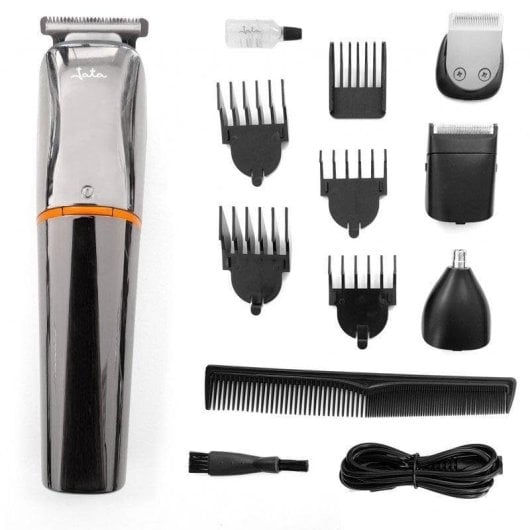 Máquina de Cortar Cabelo Multifunções Jata JBCP3305 Sem Fios 99min 5 Comprimentos 9 Pentes À Prova de Água Carga Rápida