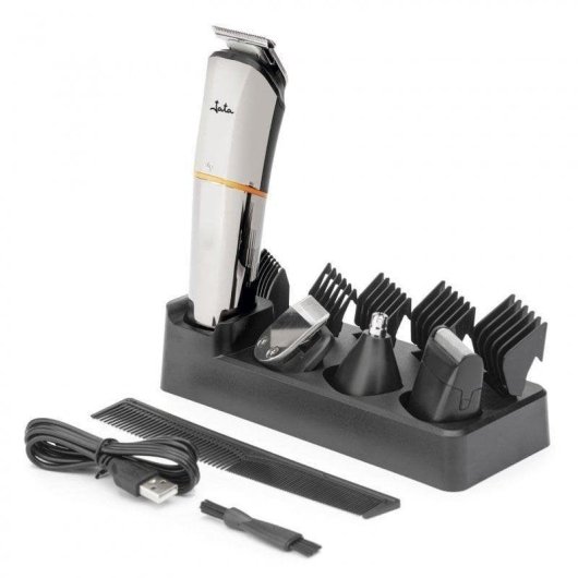 Máquina de Cortar Cabelo Multifunções Jata JBCP3305 Sem Fios 99min 5 Comprimentos 9 Pentes À Prova de Água Carga Rápida