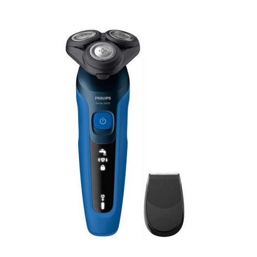 Máquina de Barbear Facial Philips Shaver Series 5000 S5466/17 Recarregável 50min Seco e a Húmido 3 Lâminas Cabeças Flexíveis