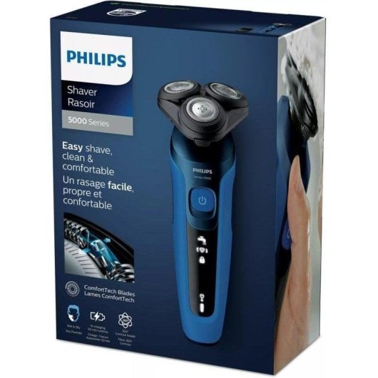 Barbeador Facial Philips Shaver Series 5000 Sem Fios 50min Seco e a Húmido 3 Lâminas