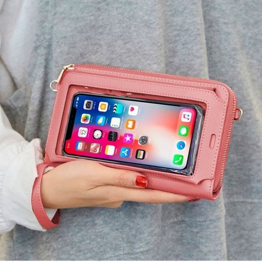 Coole Universal-Tasche, horizontal, bis zu 6,7 Zoll, Pink