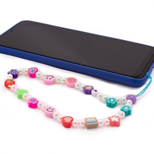 Cool Colgante Universal para Smartphone Pulsera Strap Perlas Mix