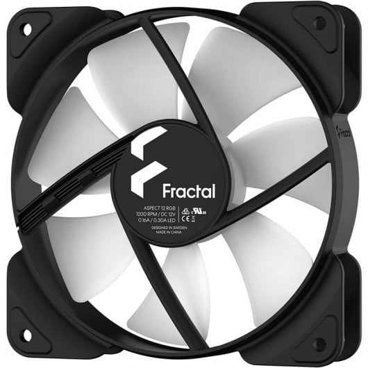 Fractal Design Aspect 12 RGB Pack de 3 Ventilateurs Noirs 120 mm