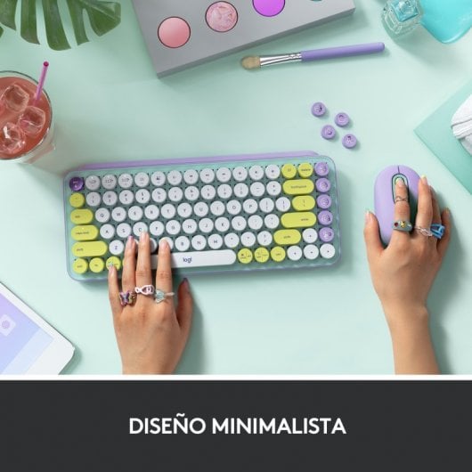 Tastiera meccanica wireless Logitech Pop Keys Daydream con tasti Emoji personalizzabili