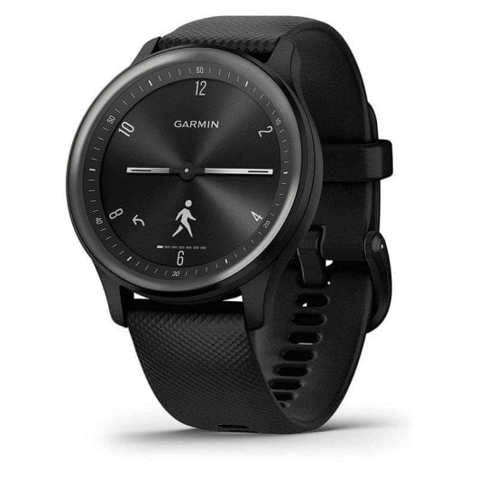 Garmin Vívomove Sport Bluetooth GPS 40mm OLED Noir Bracelet Silicone Etanche 5 ATM SpO2 Cardio