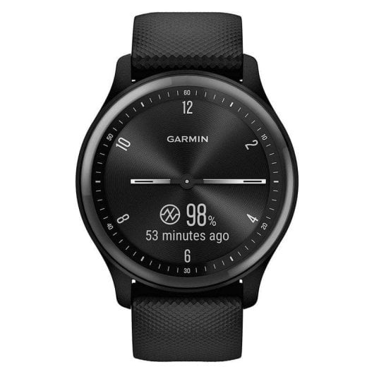 Garmin Vívomove Sport Bluetooth GPS 40mm OLED Noir Bracelet Silicone Etanche 5 ATM SpO2 Cardio