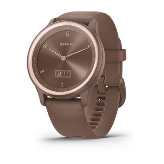 Garmin Vívomove Sport Reloj Smartwatch Cacao con Detalles en Oro Melocotón