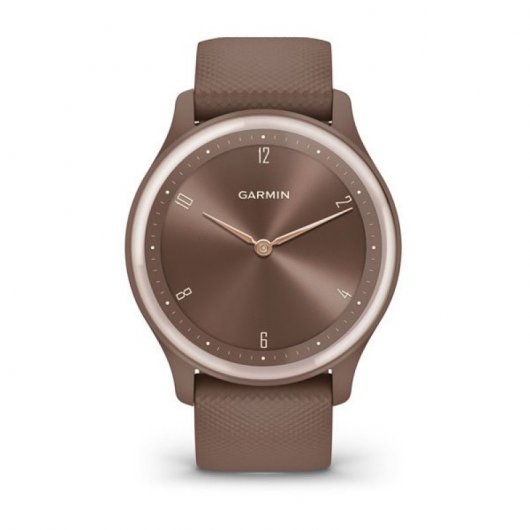 Garmin Vívomove Sport Reloj Smartwatch Cacao con Detalles en Oro Melocotón