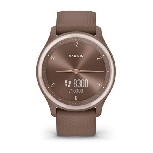 Garmin Vívomove Sport Reloj Smartwatch Cacao con Detalles en Oro Melocotón