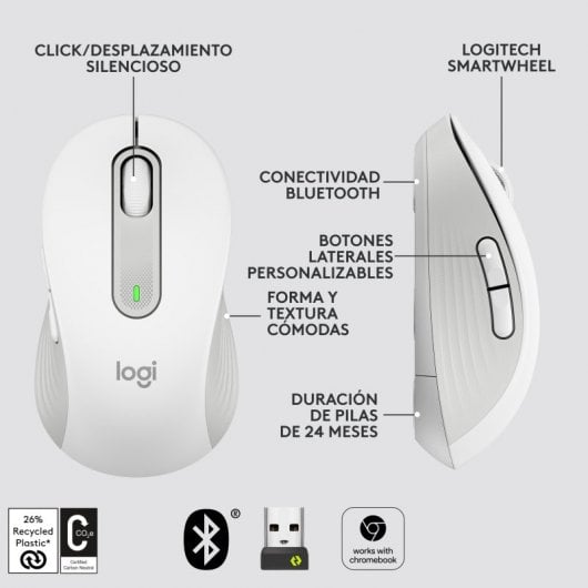 Logitech Signature M650 Maus Büro rechts RF Wireless + Bluetooth Optisch 4000 DPI