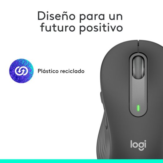 Logitech Signature M650 Ratón Bluetooth para Manos Pequeñas a Medianas, Clics Silenciosos Gris