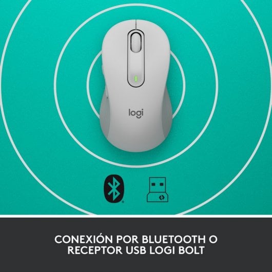 Logitech Signature M650 mouse Mano destra RF senza fili + Bluetooth Ottico 2000 DPI Bianco