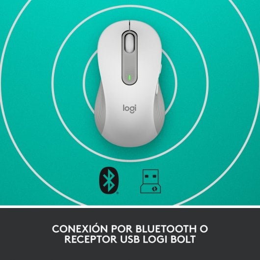 Logitech Signature M650 mouse Mancino RF senza fili + Bluetooth Ottico 2000 DPI Bianco