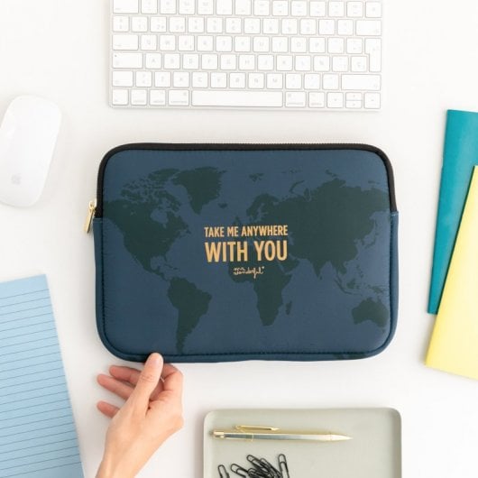 Custodia per mappa del mondo Mr Wonderful per laptop da 11".