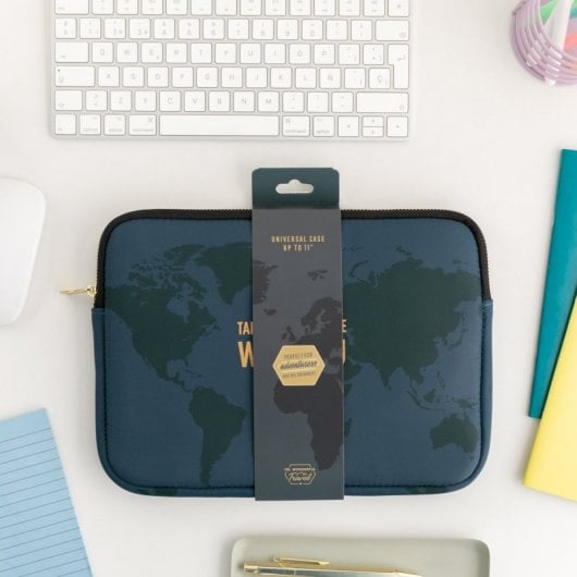 Custodia per mappa del mondo Mr Wonderful per laptop da 11".