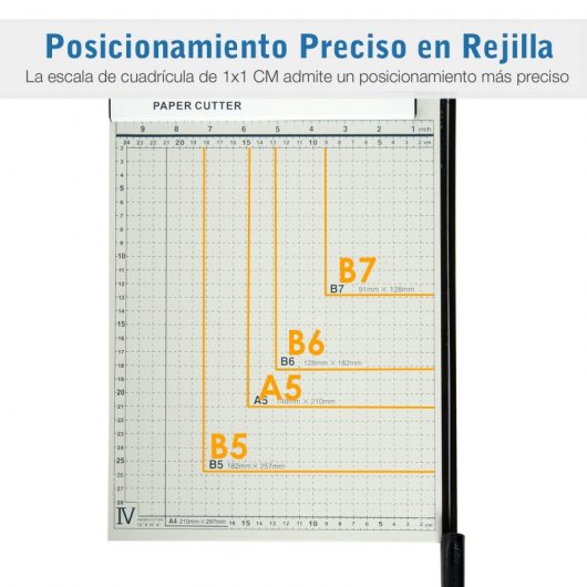 Homcom Cortador de Papel A4 Guillotina Profesional Capacidad 12 Hojas con Regla