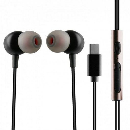 Muvit M1C Auriculares Estéreo Magnéticos USB Tipo C Pretos