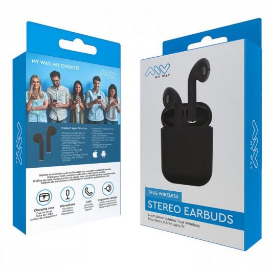 Myway Auriculares Inalámbricos Bluetooth Negros