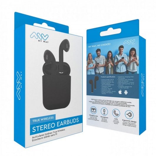 Myway Auriculares Inalámbricos Bluetooth Negros