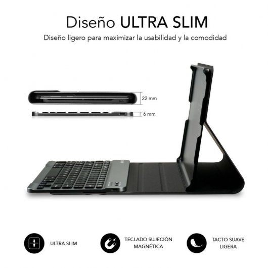 Subblim Keytab Pro Bluetooth Funda con Teclado Negra para Lenovo Tab M10 FHD Plus 10.3" TB-X606