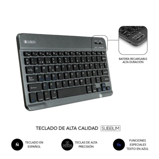 Subblim Keytab Pro Custodia con tastiera Bluetooth nera per Lenovo Tab M10 FHD Plus 10.3" TB-X606