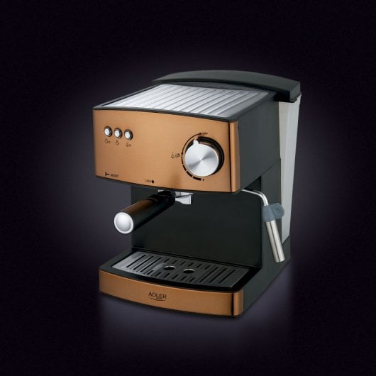 Adler AD 4404CR Espressomaschine, 15 Riegel, Kupfer