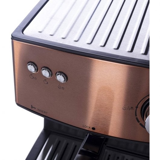 Adler AD 4404CR Espressomaschine, 15 Riegel, Kupfer