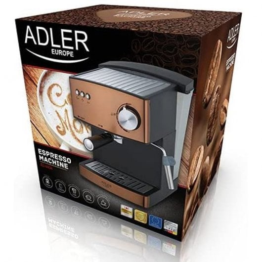 Adler AD 4404CR Espressomaschine, 15 Riegel, Kupfer