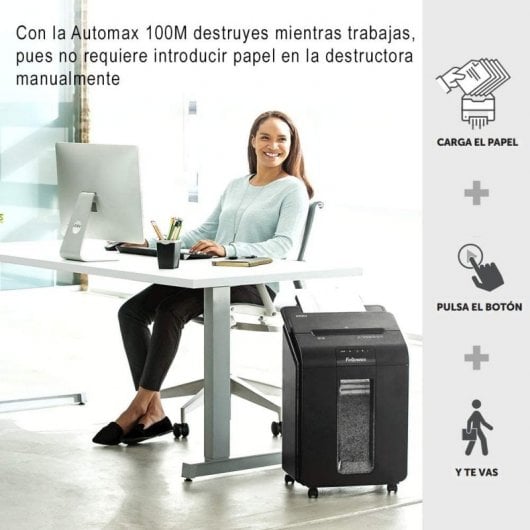 Destructeur de papier Fellowes Automax 100M 23L