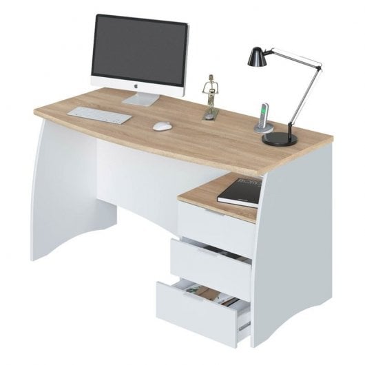 Habitdesign Stil Buc Mesa de Escritorio 3 Cajones