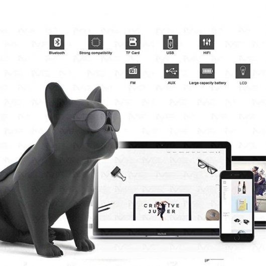 Klack Bullkdog Altavoz Bluetooth Negro Pequeño