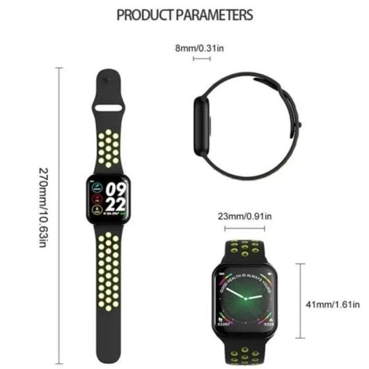 Klack LK8 Bluetooth Smartwatch Caixa e Pulseira Cinza Monitorização de Sono