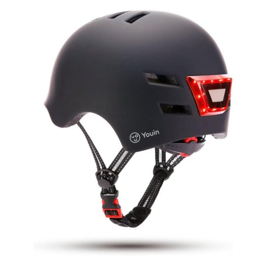 Youin Casco con Luz LED Negro Talla M 55-28cm