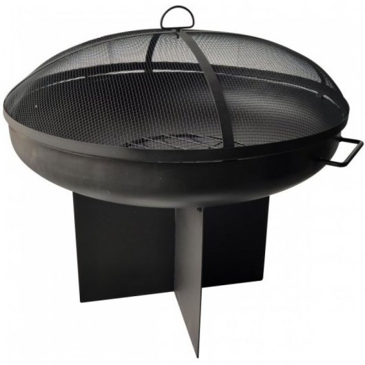 Purline EFP62 Brasero de Exterior con Tapa Protectora Acero Negro