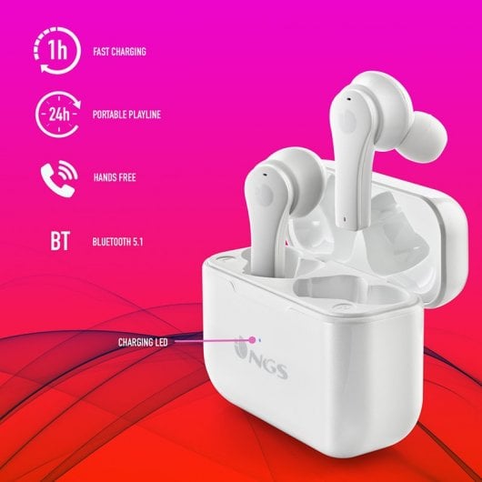 NGS Artica Bloom Auriculares Bluetooth TWS Blancos