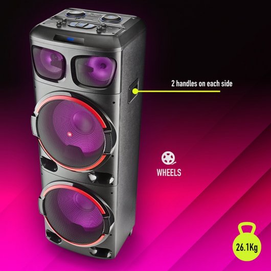 NGS Wild Dub 3 Altifalante Portátil Bluetooth/TWS Subwoofer Duplo 15" 1200W