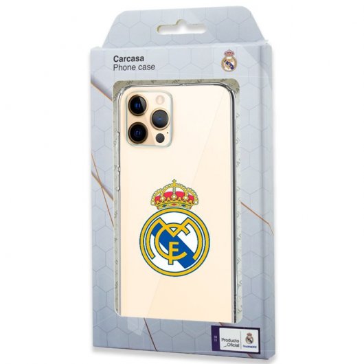 Cool Funda Licencia Fútbol Real Madrid Transparente para iPhone 12 Pro Max