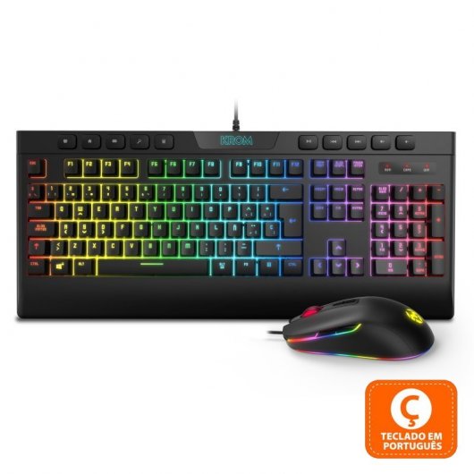 NOX Krom Kalyos RGB Gaming-Tastatur- und Maus-Set (PT)