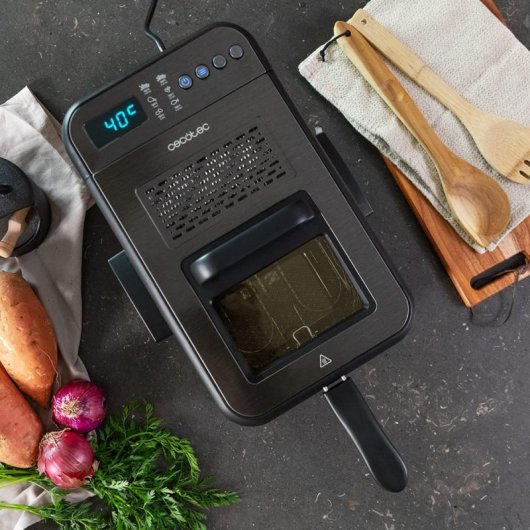Friteuse Cecotec Cleanfry Luxury 3000 Dark 3,2L 2400W Acier inoxydable foncé