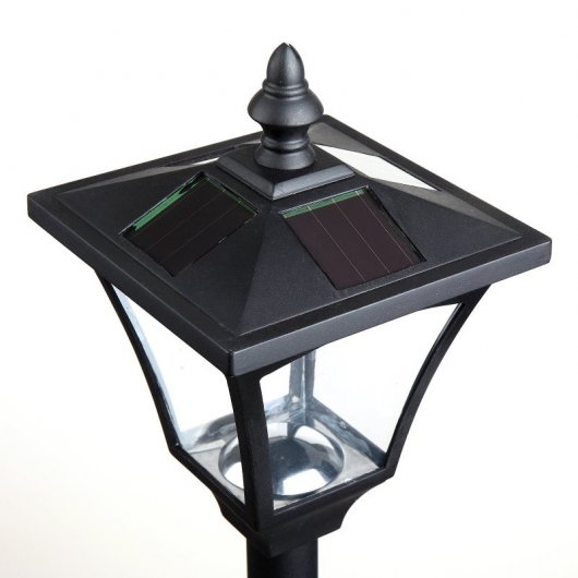Outsunny Farol Solar de Jardín IP44 con Luces Inteligentes LED Exteriores