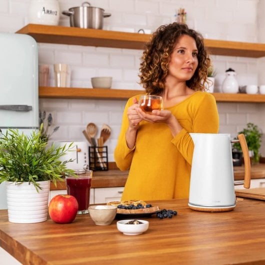 Bollitore per acqua Cecotec ThermoSense 400 White Woody 1,7 L 3000 W