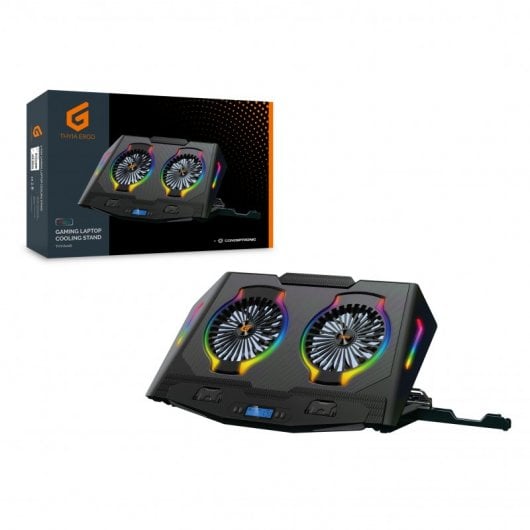 Conceptronic Thyia Ergo Cooling Base RGB 2x Ventole per Laptop fino a 17"