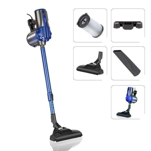 Aspirador de escova MPM MOD-34 600W Filtro HEPA compacto 0,7L Azul