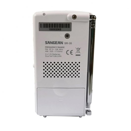 Sangean SR-35 Rádio Analógico Portátil FM/AM